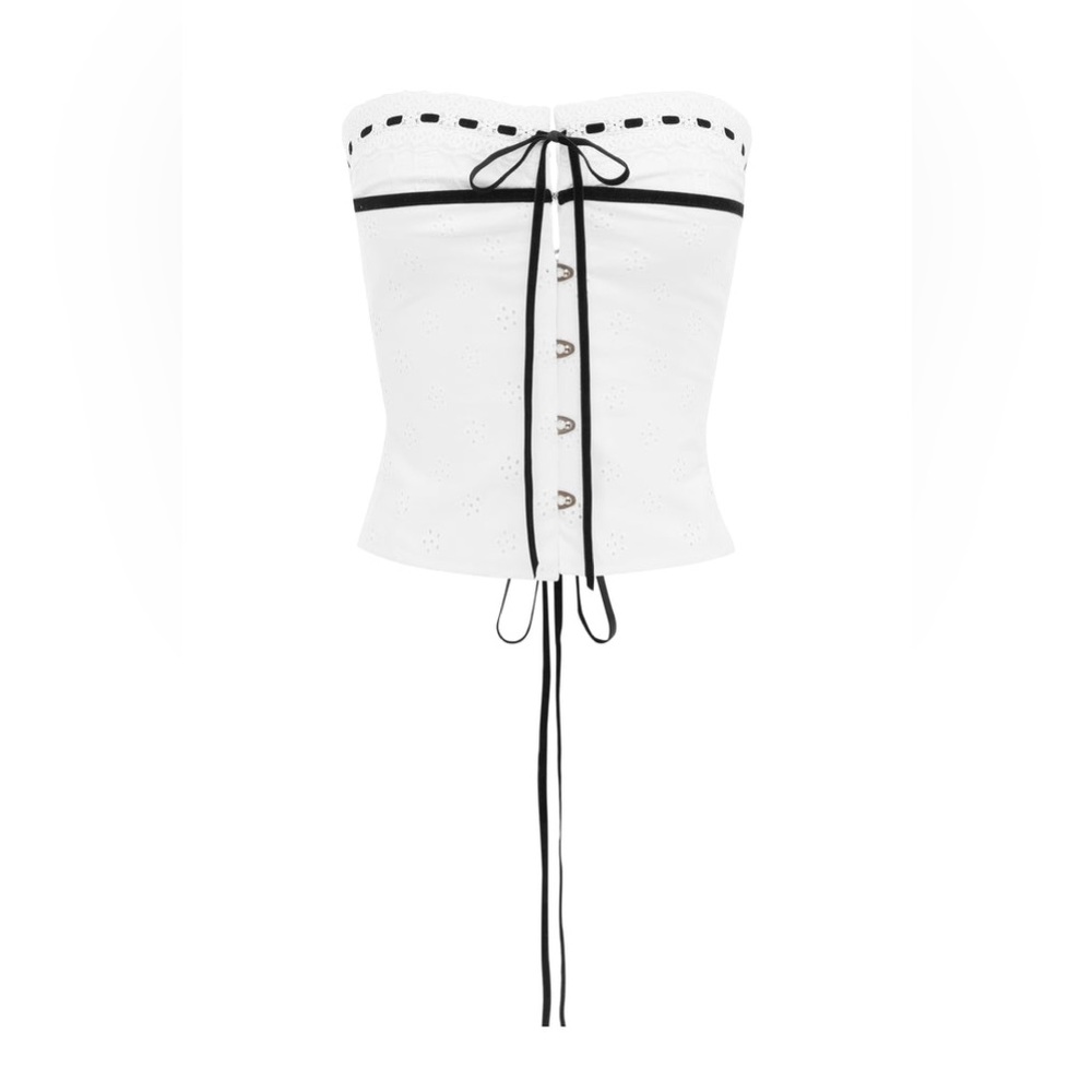 Sabrin Top | White Embroidery